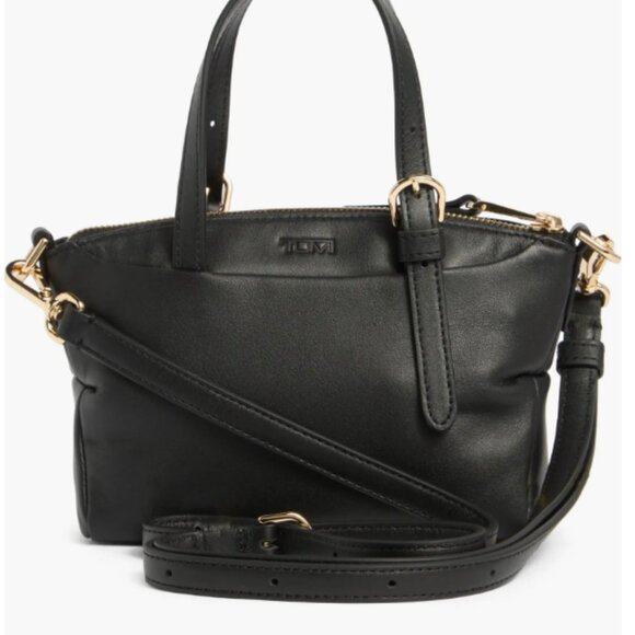 Tumi Voyageur YUMA Mini 100 Tote Crossbody Bag - BLACK w/ GOLD - Picture 1 of 16